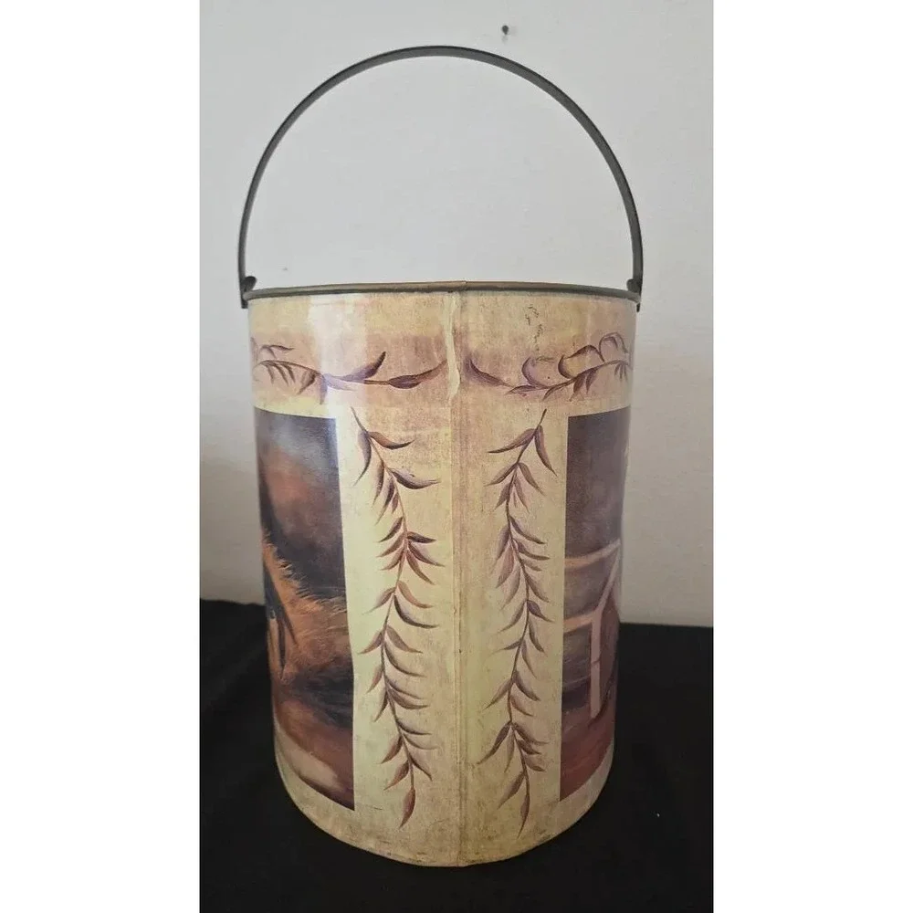 Rooster Décor Metal Bucket